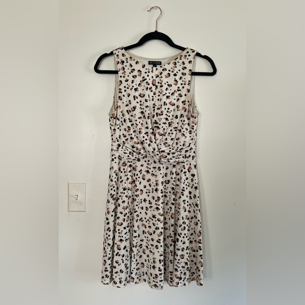 White Leopard Print Dress